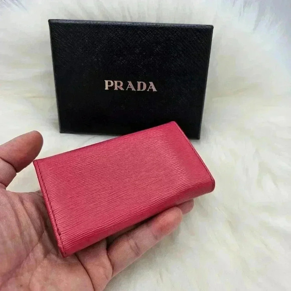 Prada Pink  saffiano leather key pouch - Picture 12 of 16